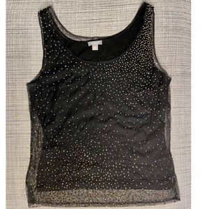 Ann Taylor Beaded Layered Top